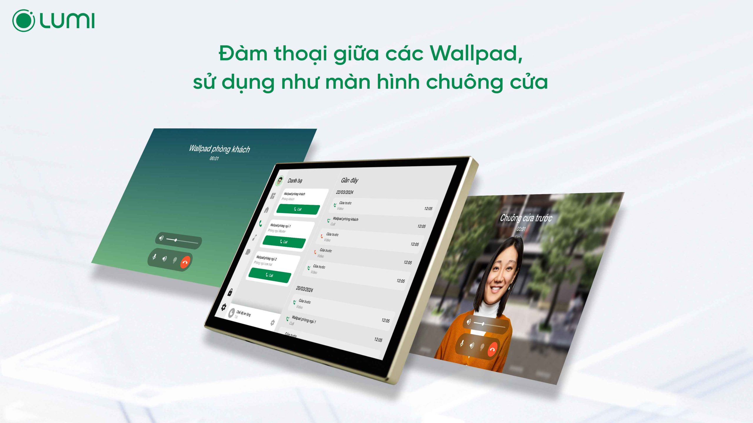 Tính năng đàm thoại giữa các Wallpad