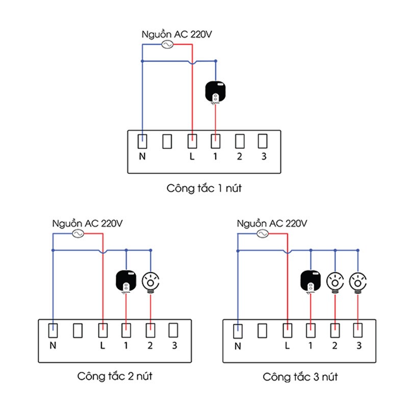 Sơ đồ đấu công tắc công suất cao BLE Mesh