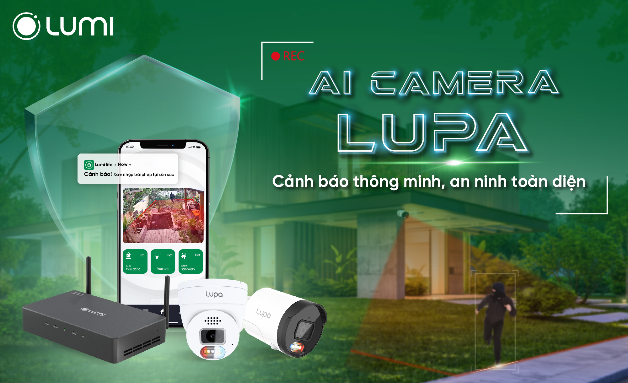 Trọn bộ giải pháp an ninh AI Camera Lupa