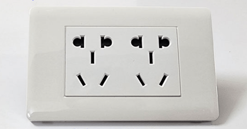 Ổ cắm 3 chân dẹt hình chữ nhật