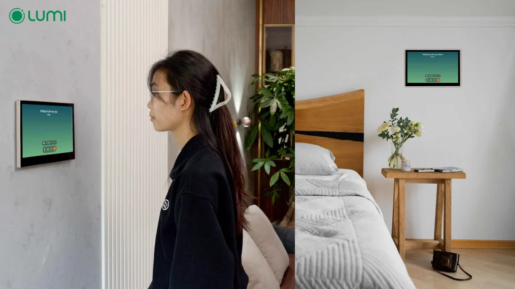 Màn hình đa nhiệm Wallpad hỗ trợ gọi thoại nội bộ, tăng cường tương tác giữa các thành viên