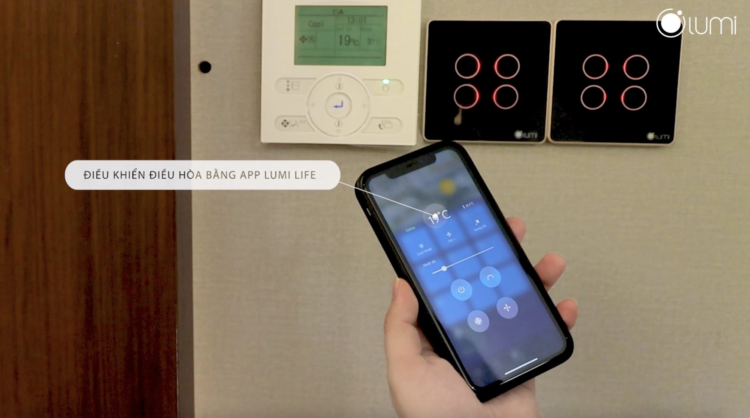 Điều khiển điều hoà tự động trên app Lumi Life