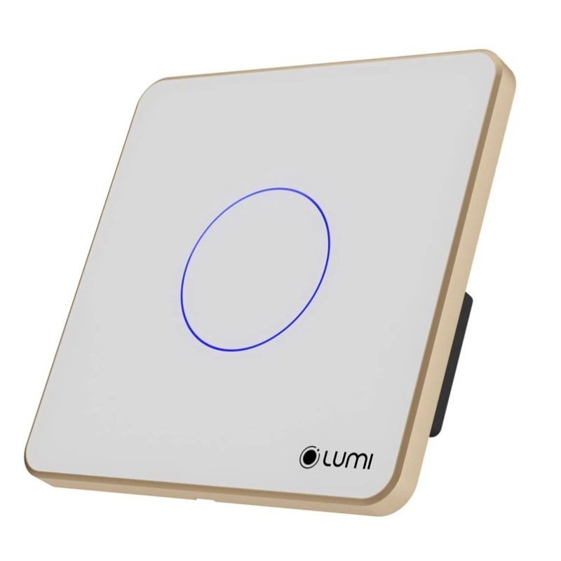 Công tắc cảm ứng thông minh 1 nút Lumi có thiết kế hiện đại.