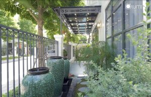 Không gian sân vườn gần gũi với thiên nhiên