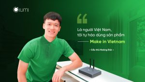 Cầu thủ Hoàng Đức trong nhà thông minh Lumi